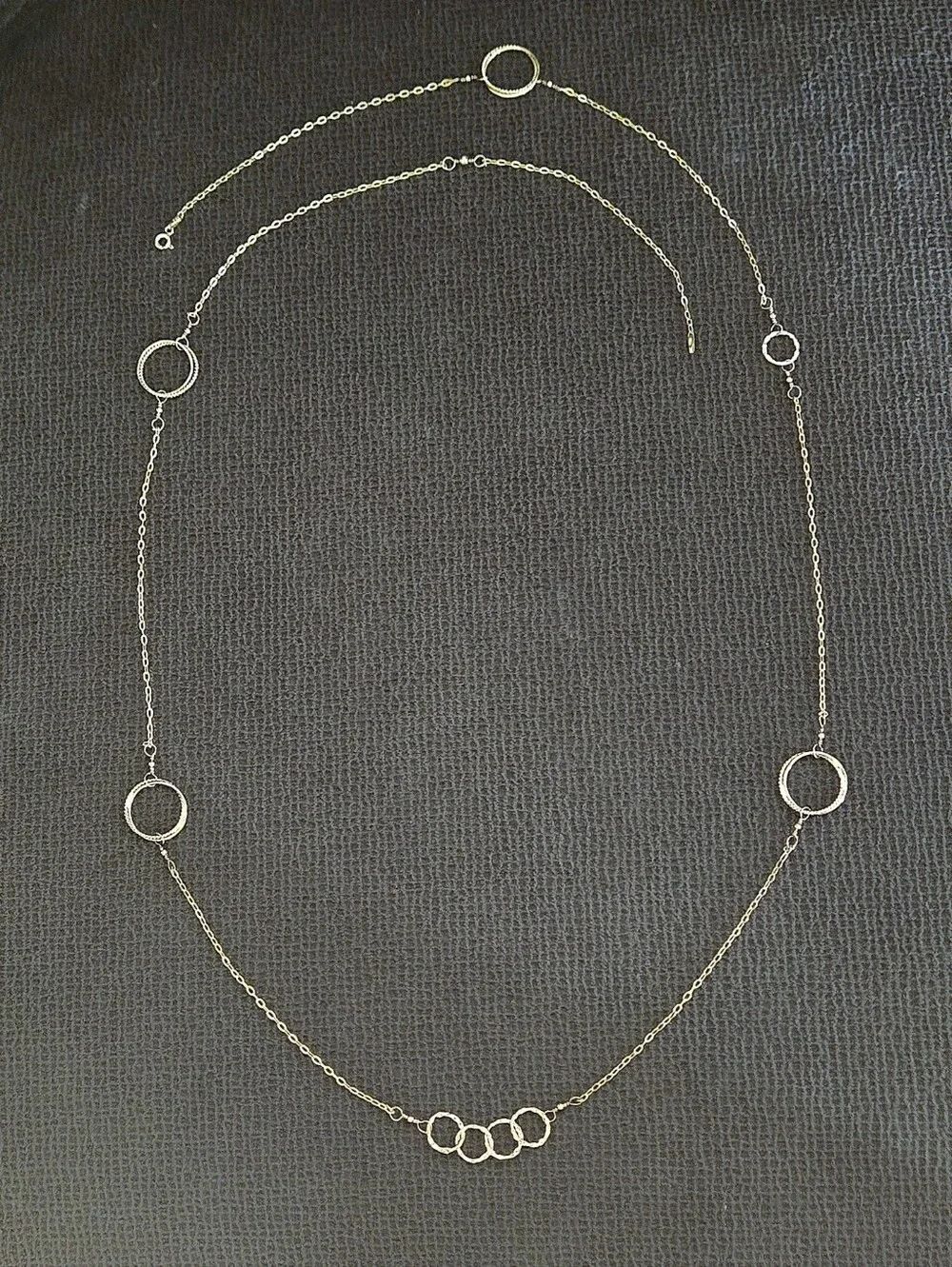 Charlene K Long Gold💛 Necklace With Stationary Open Circles⭕️ - NWOT